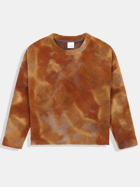 RITA ROW Dizz Autumnal-Hued Dropped Shoulder Abstrat Wool Blend Sweater Size XL - Picture 3 of 15